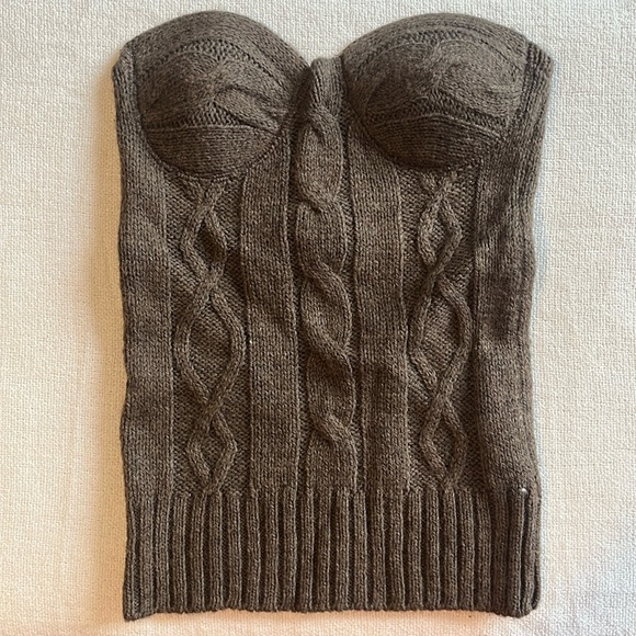 Pull&Bear Tops - Pull & Bear knitted top wool strapless size S